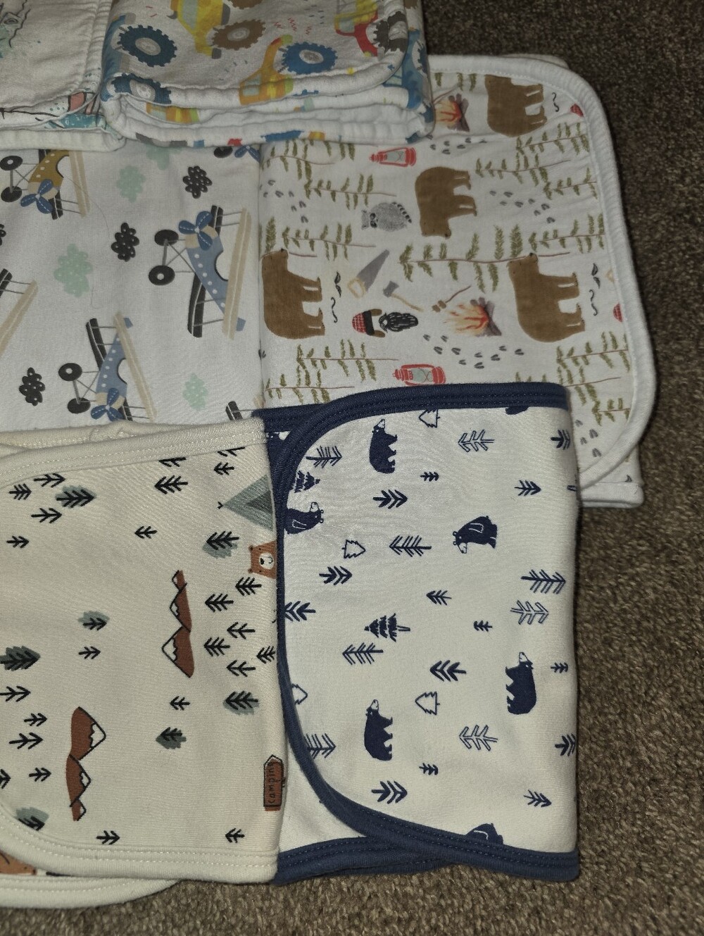 Lot Of 11 Burp Cloths - Picture 2 of 5